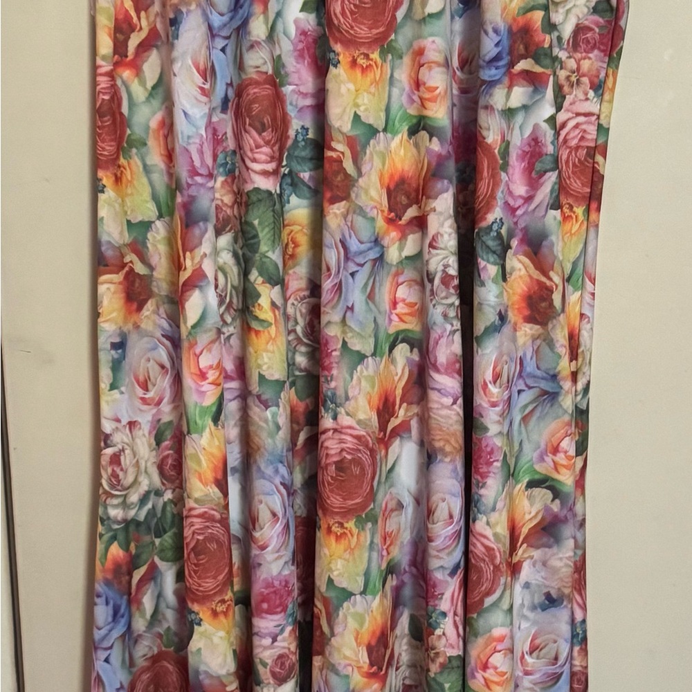LuLaRoe Maxi A-Line Skirt in Pink and Orange